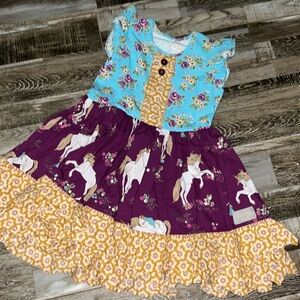 Girls Unicorn Meadow Eleanor Rose dress